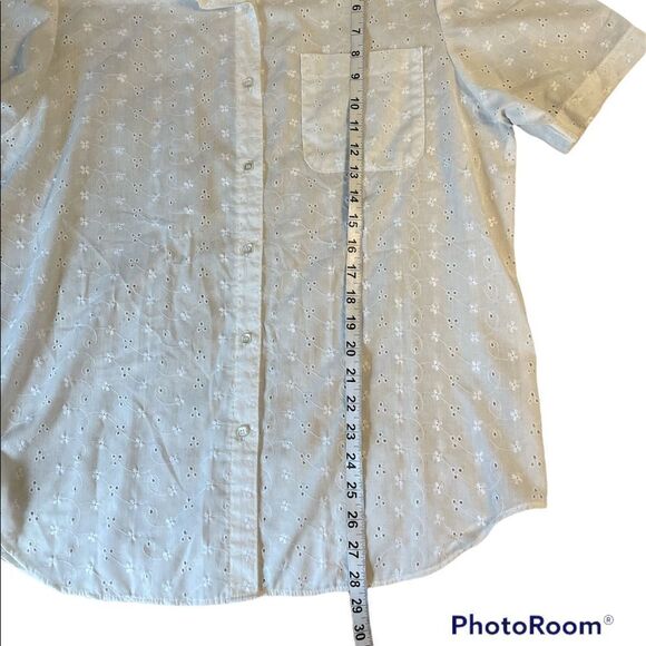 Vintage Alfred Dunner Broderie Anglais Short sleeve Shirt. - Picture 9 of 9